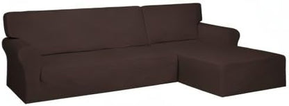 PureFit Stretch Sectional Couch Covers 2 pcs Non Slip L Shape Sofa Cover - Image 8
