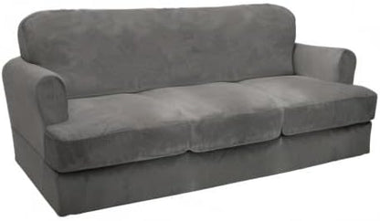 CUCRAF T Cushion Sofa Cover 4 Piece Slipcovers, Soft Thick Velvet Couch Cover - Image 9