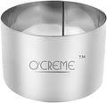 O'Creme Cake Ring Sturdy Stainless Steel Round Mousse Cake Ring Mold for Baking, Dessert Cake Decorating Pastry Rings 3-1/2 Inch Diameter x 1-1/2 Inch High