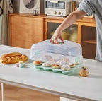 Cupcake Carrier, Green Cupcake Holder Carries 24 Standard-Size Cupcakes, Muffin Traveler Two Tier Stand Reusable Cupcake Box