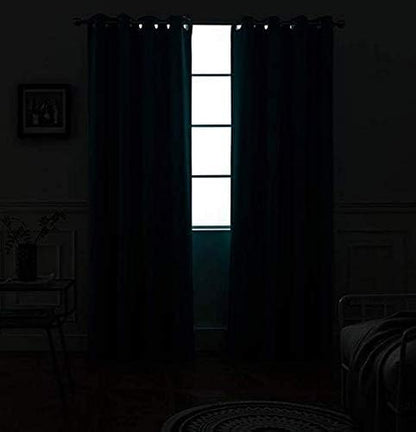 Yakamok Room Darkening Curtains 52x108 inch Length Navy Blue-Living Room | 2 - Image 6