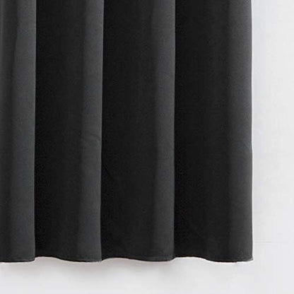 Black Blackout Curtains 52 x 63 Inch Length/Set of 2 Curtain Panels/Thermal - Image 8