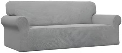 Easy-Going Stretch Oversized Sofa Couch Slipcover Washable Light Gray | 1-Piece - Image 9