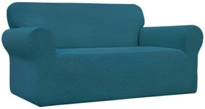 Easy-Going Stretch Loveseat Couch Covers Washable Deep Teal | 1-Piece Loveseat - Image 8