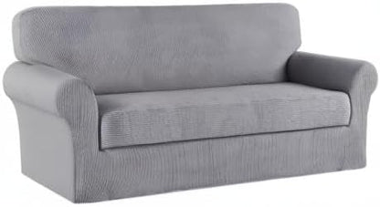 Turquoize Stretch Sofa Slipcover 2 Pieces Sofa Cover Couch Cover - Image 8