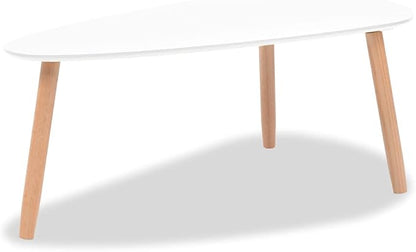 Coffee Table Set of 2, Scandinavian Oval Wood Nesting Tables - Image 7