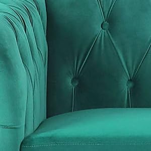 Chesterfield Loveseat Sofa, Modern Velvet Small Sofa Couch 2 Seater - Image 8