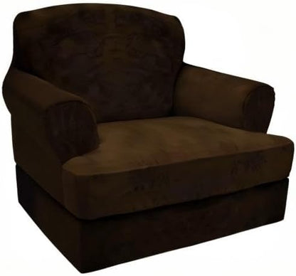 CUCRAF T Cushion Sofa Cover 2 Piece Armchair Slipcovers, Soft Thick Velvet - Image 9