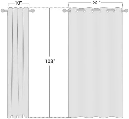 NICETOWN Room Darkening Curtains 108 inch Length - Image 8