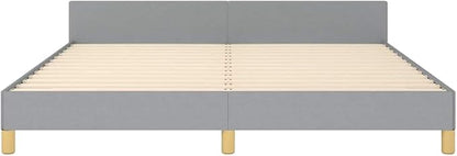 Bed Frame with Headboard Scandinavian Bed Frame Rectangular Bedroom Furniture - Image 6