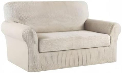 Turquoize Stretch Sofa Slipcover 2 Pieces Sofa Cover Couch Cover - Image 8