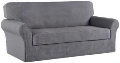 Turquoize Stretch Sofa Slipcover 2 Pieces Sofa Cover Couch Cover - Image 8
