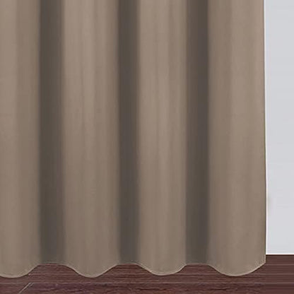 Blackout Curtains 66 x 84 inch/Cappuccino Curtains Set of 2 Panels/Thermal - Image 7
