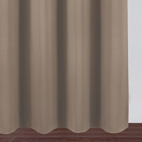 Cappuccino Thermal Blackout Curtains/52 x 95 Inch/Set of 2 Panels Room - Image 7