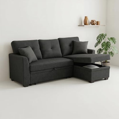 Convertible Sofa Bed, L Shape Sleeper Sofa - Image 6