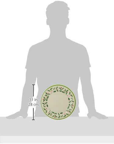 Lenox 863669 Holiday 4-Piece Melamine Dinner Plate Set, Christmas Dinnerware, Hosting