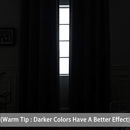 Yakamok Light Grey Room Darkening Curtains 84 inch Sliding Door Drapes | 1 - Image 3