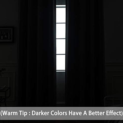 Yakamok Light Grey Room Darkening Curtains 84 inch Sliding Door Drapes | 1 - Image 3