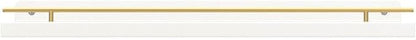WOPITUES Floating Shelves with Gold Metal Guardrail, Shelves - Image 4