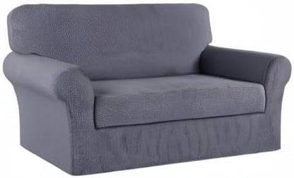 Turquoize Stretch Sofa Slipcover 2 Pieces Sofa Cover Couch Cover - Image 8