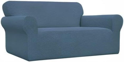 Easy-Going Stretch Oversized Loveseat Couch Covers Washable Bluestone | 1-Piece - Image 8
