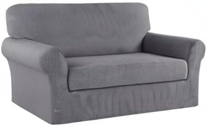 Turquoize Stretch Sofa Slipcover 2 Pieces Sofa Cover Couch Cover - Image 8