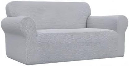 Easy-Going Stretch Oversized Loveseat Couch Covers Washable Silver Gray | - Image 8