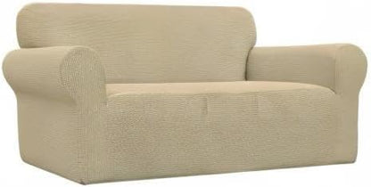 Easy-Going Stretch Oversized Loveseat Couch Covers Washable Beige | 1-Piece - Image 8