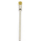 20PCS Brass Wire Brushes with Extended Handle - Metal Rust Removal, Polishing, Cleaning - 6mm Diameter, 1/8″ (3mm) Shaft, 100mm Length - Removes Burrs, Dust, and Oxide Layer - Rotary Tool Accessories