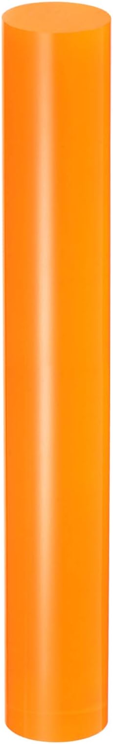 HARFINGTON Acrylic Clay Roller 7.28 Inch x 1 Inch Solid Non-Stick Plastic Round Tube Roller Polymer Clay Rod Fondant Rolling Pin for Shaping, Sculpting, Modeling DIY Crafts, Orange