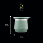 BALIBETOV Yerba Mate Cup – Vacuum Insulated Stainless Steel Gourd with Silicone Cover & Non-Slip Base – Includes 2 Bombillas & Cleaning Brush – Unique Design, Easy to Clean