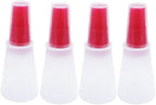 Silicone Oil bottle brush，BBQ/Pastry Basting Brushes,Silicone Cooking Grill Barbecue Baking Pastry Oil/Honey/Sauce Bottle Brush (4 PCS,red)