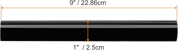 HARFINGTON Acrylic Clay Roller 9 Inch x 1 Inch Solid Non-Stick Plastic Round Tube Roller Polymer Clay Rod Fondant Rolling Pin for Shaping, Sculpting, Modeling DIY Crafts, Black