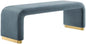 Modway EEI-6734-BRA-CAB Koda Performance Velvet Waterfall Long Bench, Brass by Modway
