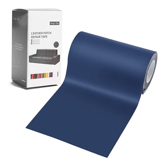 Leather Repair Patch Tape Kit Dark Blue 3 x 60 inch Self Adhesive Leather by Cindy%27s+Tape
