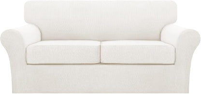 Turquoize 3 Piece Sofa Covers for 2 Cushion Couch Sofa Slipcover Soft Couch by Turquoize