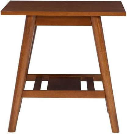 Linon Samantha Mid-Century Modern Living Room Wood Single Shelf End Table in - Image 3