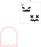 Halloween Ghost Faces Cookie Cutter and Stencil Set Bundle Kit PYO Cookies Paint Your Own Diy Bakery Fondant Sugar Happy Birthday Wedding Baby Candle Kids Painting Coloring Pages Comb (Ghost Faces)