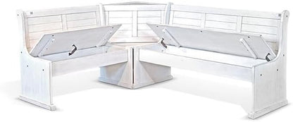 Pemberly Row 75" x 56" Farmhouse Wood Breakfast Nook Set - Image 9