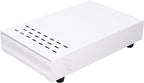 Coffee Knock Box Drawer, stainless steel Coffee Powder Box, Coffee Knock Box with Removable Rubber Strike Wood Pole and Non Slip Base (White)