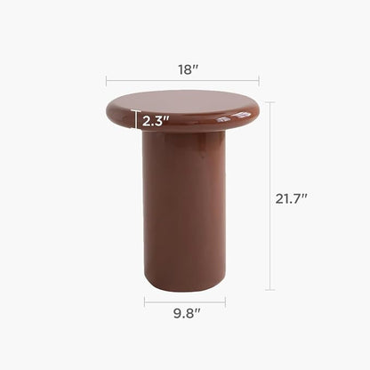 Acanva Modern End Tables with High Glossy Finish, Curved Edges, Accent Center - Image 2