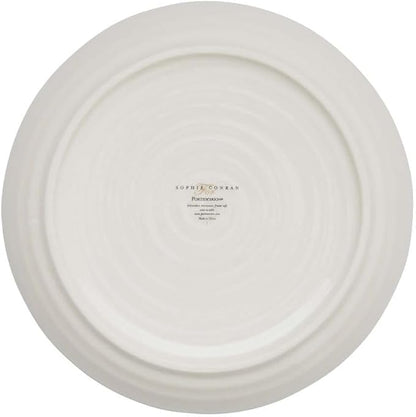 Portmeirion Sophie Conran White Coupe Side Plate Set of 4-6.5 Inch Porcelain Dining Plates with Non-Stick Glaze, Durable Tableware & Everyday Dinnerware, Dishwasher, Microwave, Freezer & Oven Safe