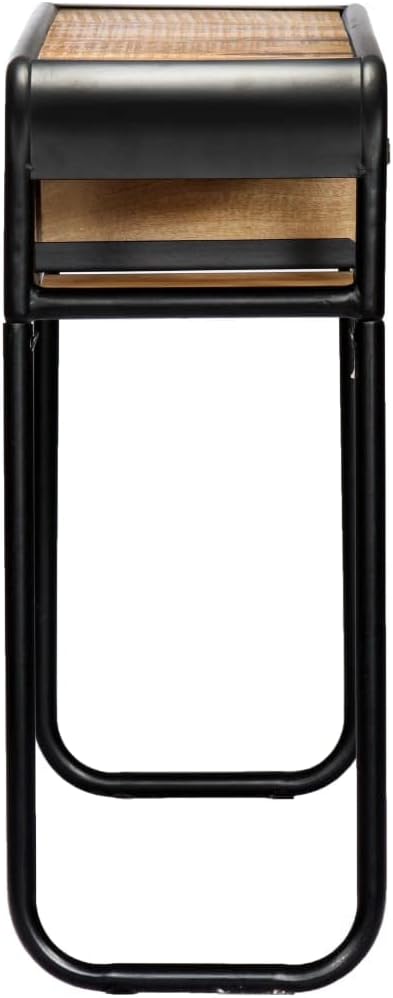 Console Table with 1 Drawer and 2 Compartments, 46.5"x11.8"x29.5" Solid Mango - Image 4