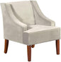 HomePop Swoop Arm Accent Chair, Velvet Grey by HomePop