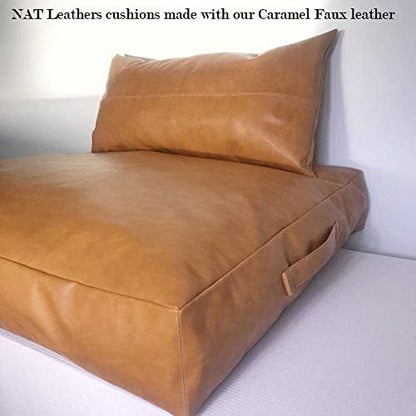 NAT Leathers | Caramel Light Tan Nude Beige Soft Faux Vegan Leather PU {Peta - Image 8