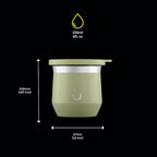BALIBETOV Yerba Mate Cup – Vacuum Insulated Stainless Steel Gourd with Silicone Cover & Non-Slip Base – Includes 2 Bombillas & Cleaning Brush – Unique Design, Easy to Clean