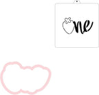 Strawberry New Born Baby kids Cookie Cutter and Stencil Set Bundle Kit PYO Cookies Paint Your Own Happy Birthday Wedding Baby Candle Kids Painting Coloring Pages Comb (Strawberry One)