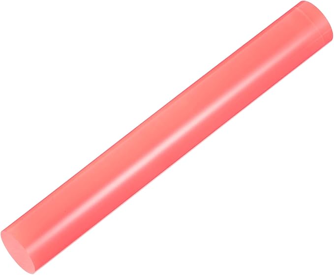 HARFINGTON Acrylic Clay Roller 8 Inch x 1 Inch Solid Non-Stick Plastic Round Tube Roller Polymer Clay Rod Fondant Rolling Pin for Shaping, Sculpting, Modeling DIY Crafts, Pink