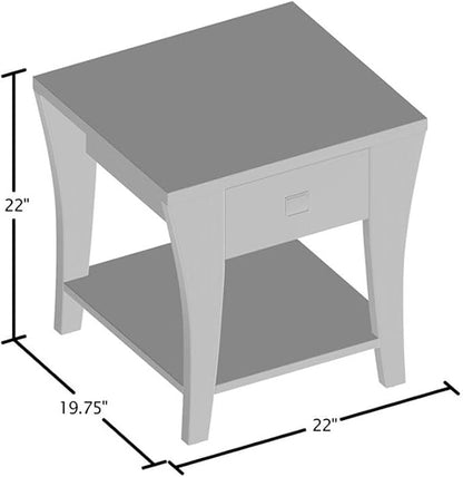 Furniture of America Ami Transitional Wood Storage End Table in Gray - Image 3