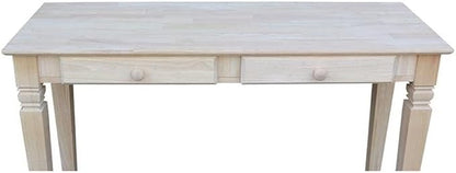 Java Console Table with 2 Drawers, Unfinished - Image 10